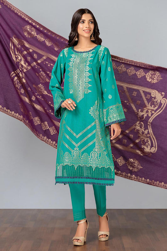 TEAL-JACQUARD-3 PIECE (HBN233P28B)