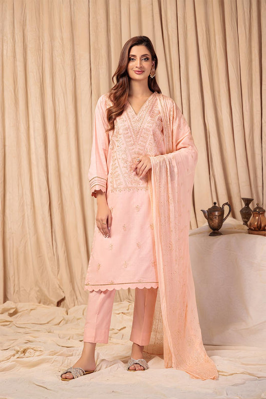 PEACH-JACQUARD-3 PIECE (HV5C233P03)