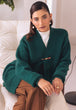 GREEN-FRONT OPEN FULL SLEEVES CARDIGAN SWEATER (24X-011-66)