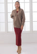 KHAKI-FRONT OPEN FULL SLEEVES CARDIGAN SWEATER (24X-011-66)