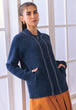 NAVY-TURTLE NECK ZIPPER FULL SLEEVES SWEATER (24X-012-66)