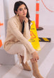 CREAM-HIGH NECK CARDIGAN FULL SLEEVES W-POCKET SWEATER (24X-014-66)