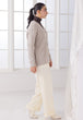 BEIGE-V-NECK FULL SLEEVES CARDIGAN SWEATER (24X-015-66)