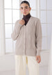 BEIGE-V-NECK FULL SLEEVES CARDIGAN SWEATER (24X-015-66)