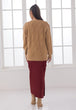 GOLDEN-V-NECK FULL SLEEVES CARDIGAN SWEATER (24X-015-66)