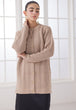 BEIGE-ROUND NECK FULL SLEEVES CARDIGAN SWEATER (24X-065-66)