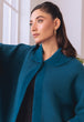 TEAL CAPE STYLE FULL SLEEVES CARDIGAN SWEATER (24X-073-66)