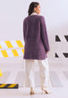 PURPLE V-NECK FULL SLEEVES CARDIGAN SWEATER (24X-074-66)