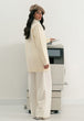 OFF WHITE COAT COLLAR FULL SLEEVES CARDIGAN SWEATER (24X-076-66)