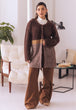 BROWN ROUND NECK FULL SLEEVES CARDIGAN SWEATER (24X-077-66)