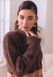 BROWN ROUND NECK FULL SLEEVES CARDIGAN SWEATER (24X-077-66)