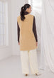 BEIGE V-NECK SANDO CARDIGAN SWEATER (24X-078-66)