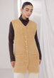 BEIGE V-NECK SANDO CARDIGAN SWEATER (24X-078-66)