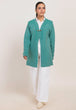 AQ-GREEN-V-NECK FULL SLEEVES CARDIGAN SWEATER (24X-093-66)