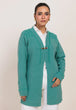 AQ-GREEN-V-NECK FULL SLEEVES CARDIGAN SWEATER (24X-093-66)