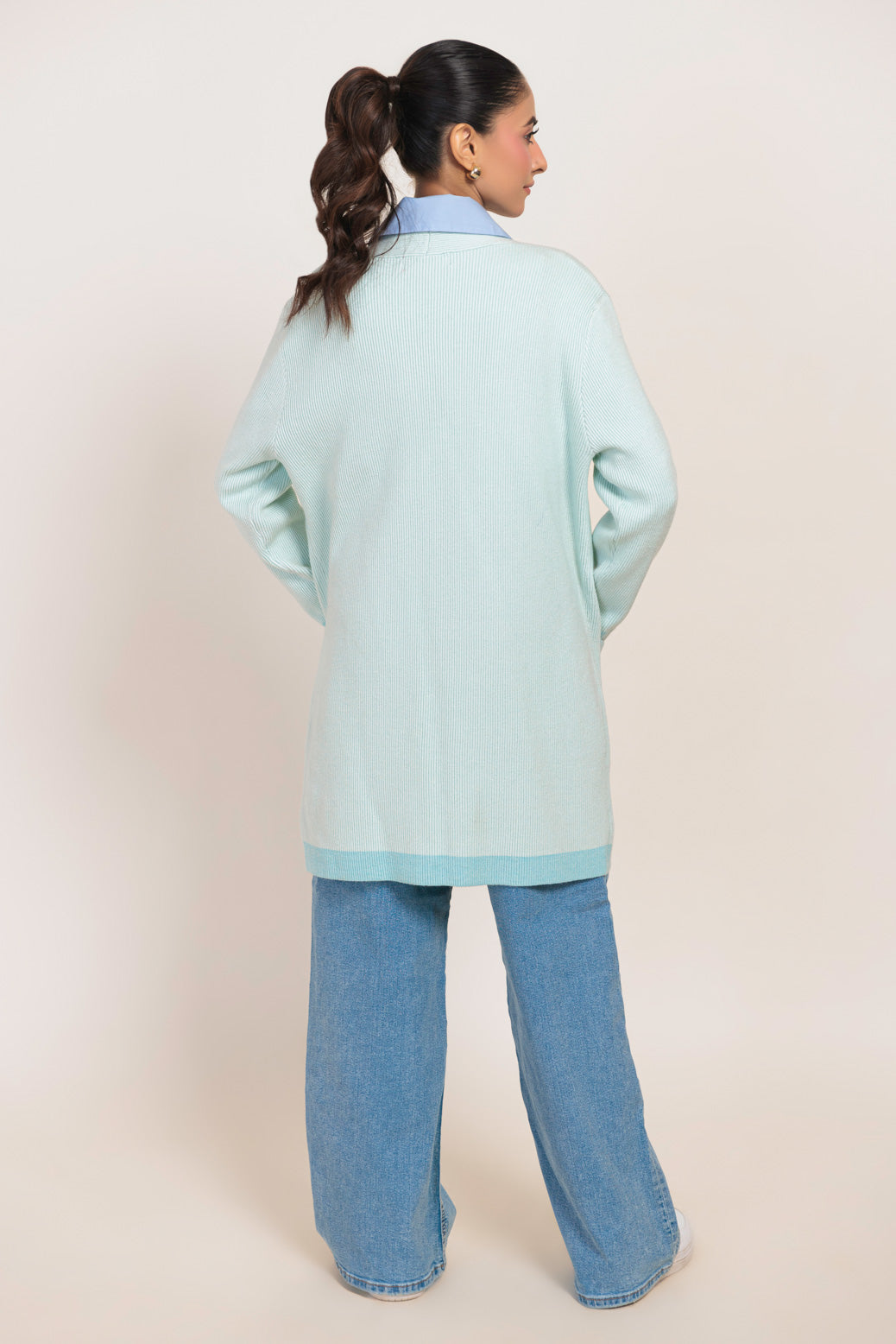 AQUA-FULL SLEEVES CARDIGAN SWEATER (24X-100-66)