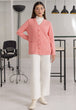 PINK-FULL SLEEVES V-NECK CARDIGAN SWEATER (24X-151-66)