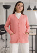 PINK-FULL SLEEVES V-NECK CARDIGAN SWEATER (24X-151-66)