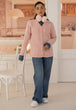 PINK-FULL SLEEVES V-NECK CARDIGAN SWEATER (24X-153-66)