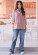 PINK-SANDO V-NECK CARDIGAN SWEATER (24X-154-66)