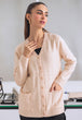 BEIGE-FULL SLEEVES V-NECK CARDIGAN SWEATER (24X-157-66)