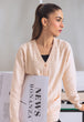 BEIGE-FULL SLEEVES V-NECK CARDIGAN SWEATER (24X-157-66)