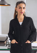 BLACK-FULL SLEEVE V-NECK-CARDIGAN SWEATER (24X-161-66)