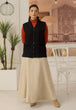 BLACK-SANDO V-NECK-CARDIGAN SWEATER (24X-162-66)