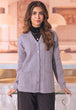 GREY-FULL SLEEVE V-NECK-CARDIGAN SWEATER (24X-163-66)