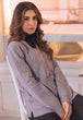 GREY-FULL SLEEVE V-NECK-CARDIGAN SWEATER (24X-163-66)