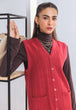 MAROON-SANDO V-NECK-CARDIGAN SWEATER (24X-164-66)