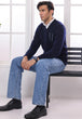 DN-BLUE-V-NECK FULL SLEEVES SWEATER (505-15)