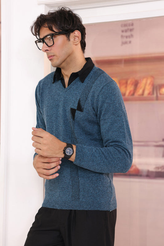 FEROZI-V-NECK FULL SLEEVES SWEATER (506-15)