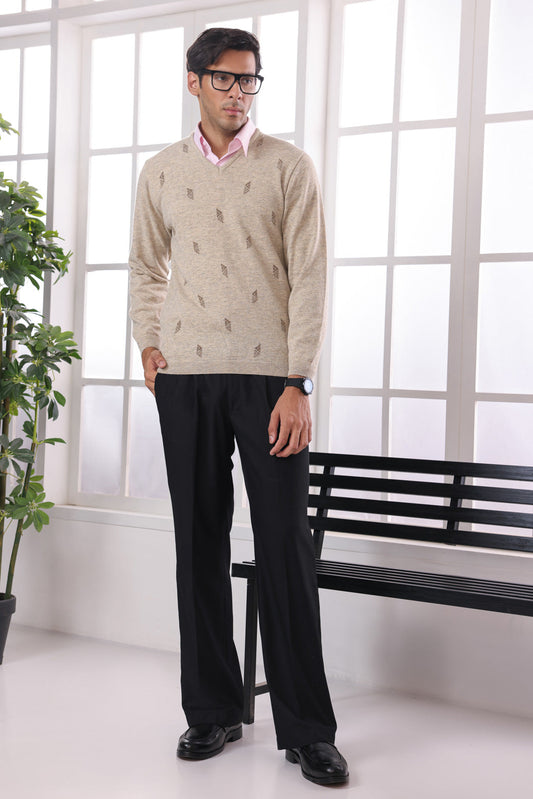 N-STONE-V-NECK FULL SLEEVES SWEATER (507-15)