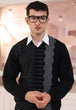 J-BLACK-V-NECK FULL SLEEVES SWEATER (519-15)