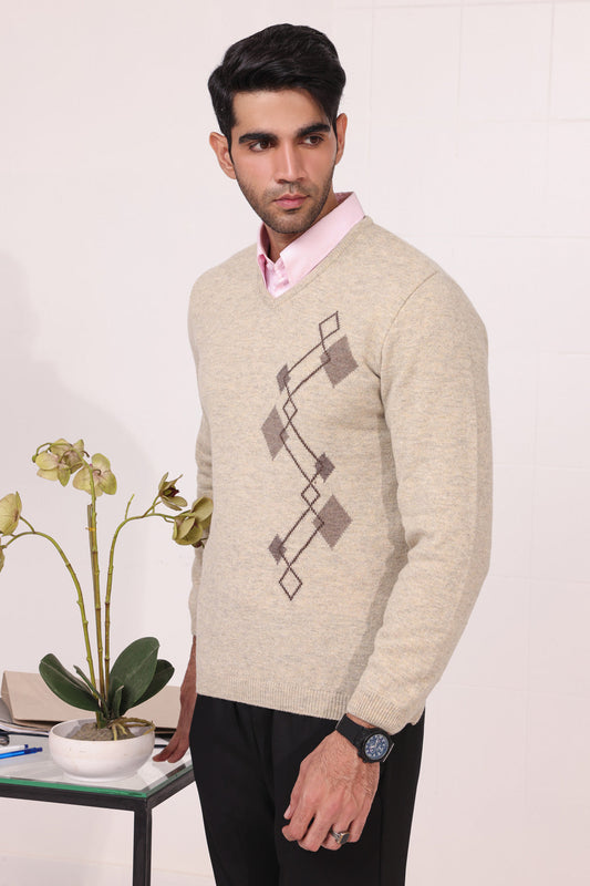 N-STONE-V-NECK FULL SLEEVES SWEATER (520-15)