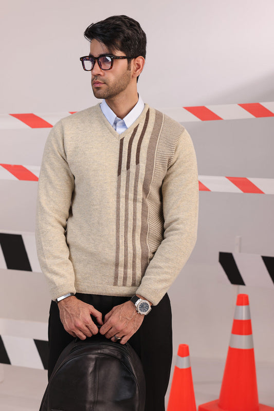 N-STONE-V-NECK FULL SLEEVES SWEATER (521-15)