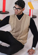 WHEAT-V-NECK SANDO SWEATER (651-15)