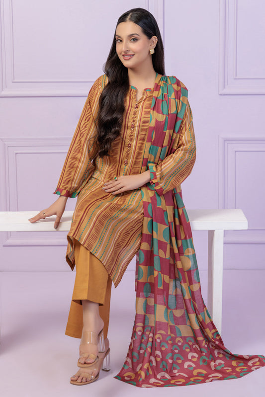 MUSTARD-LAWN-3 PIECE (6S24B3P109)