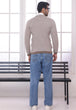 STRING-TURTLE NECK ZIPPER FULL SLEEVES SWEATER (911-15)