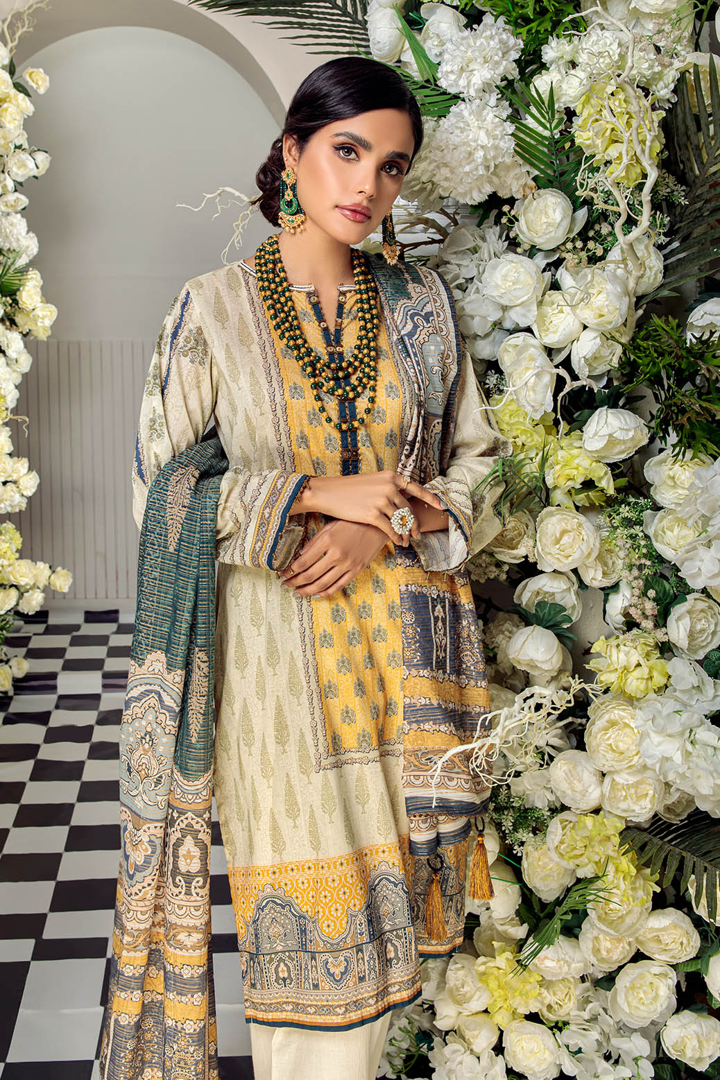 BEIGE-LAWN-3 PIECE (ARNS223P05)