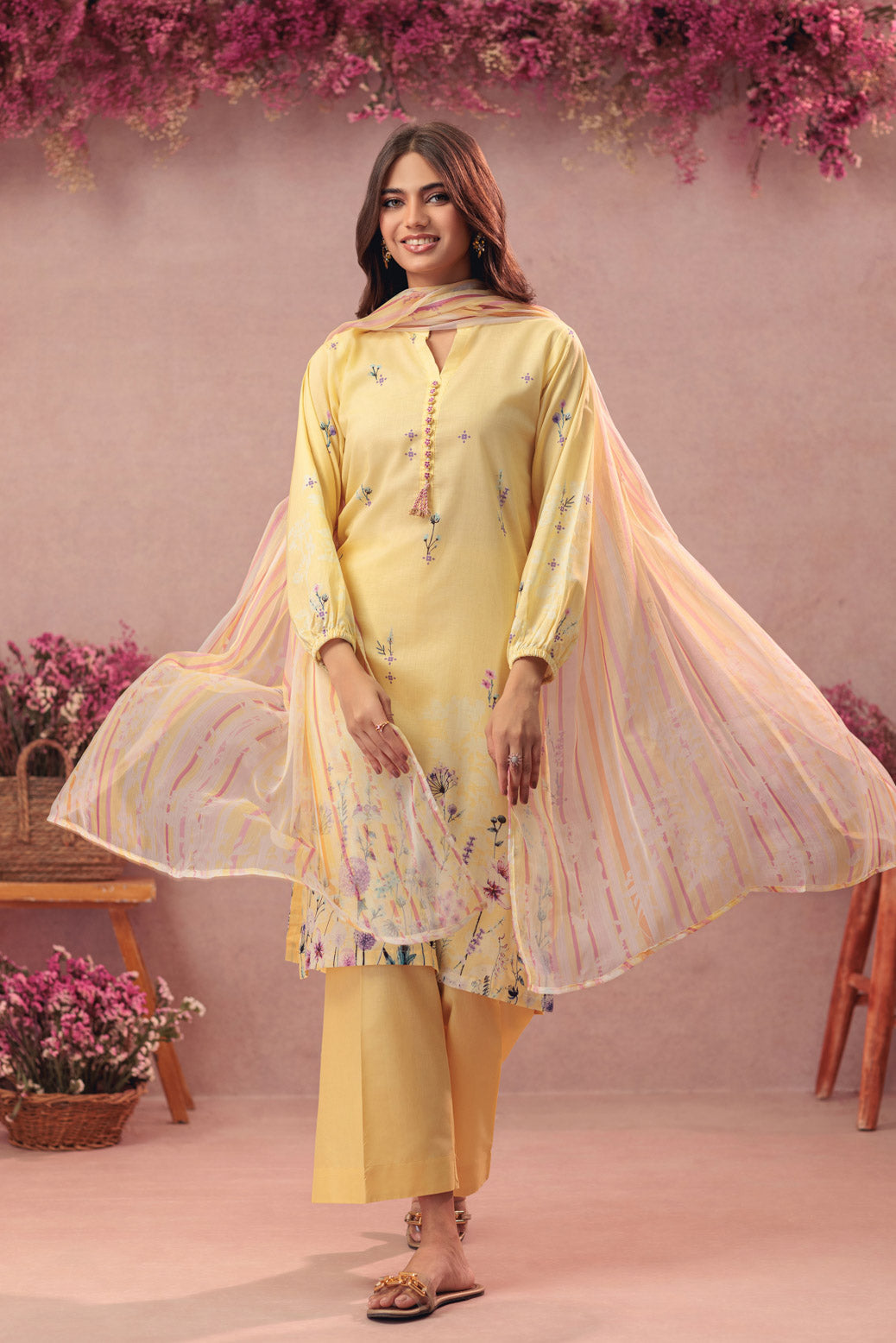 YELLOW-LAWN-3 PIECE (BPS1243P12)