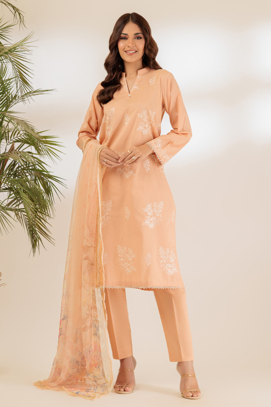 PEACH-CAMBRIC-3 PIECE (BS1243P03)