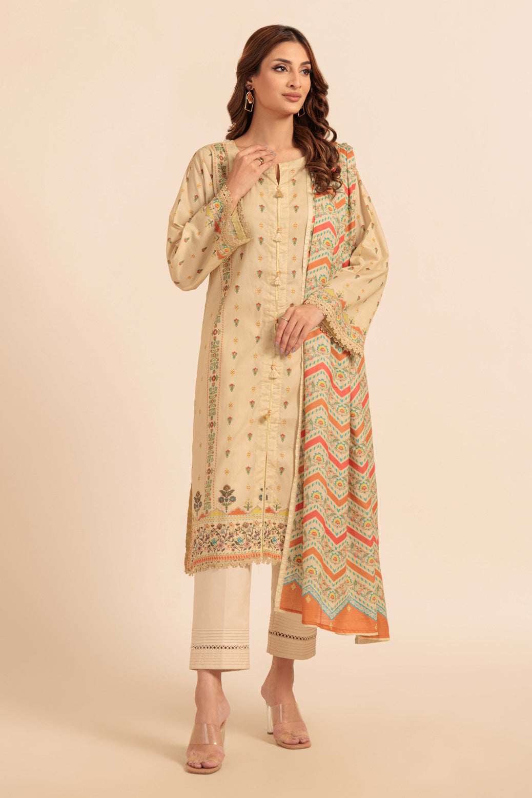 BEIGE-LAWN-2 PIECE (BS2242P06)