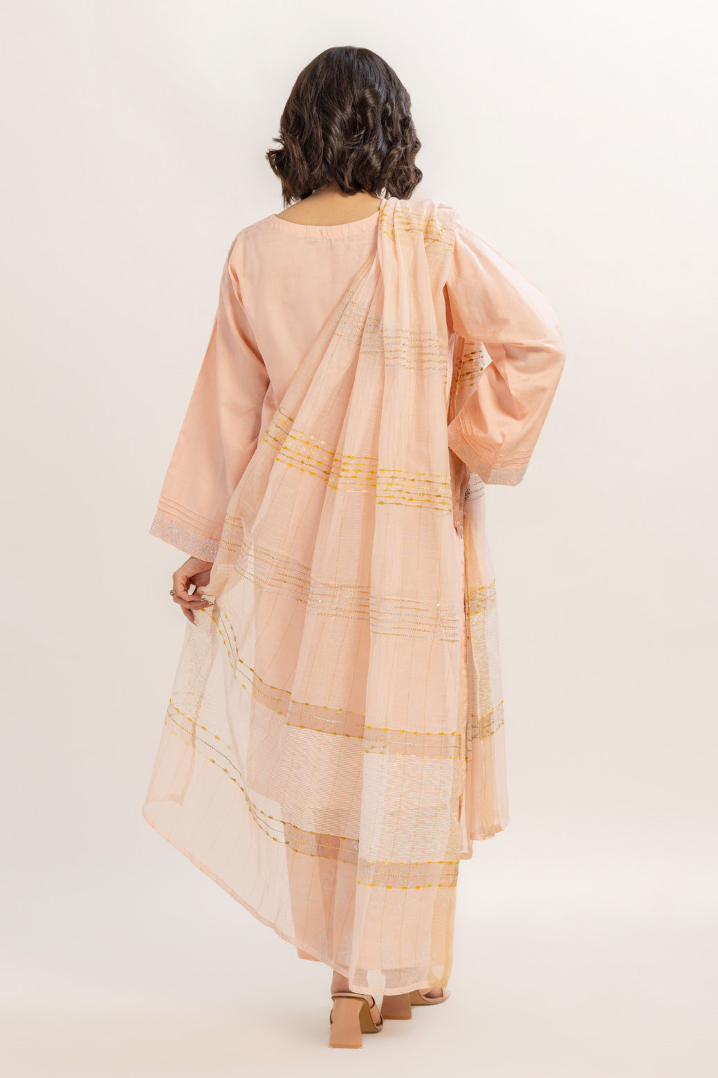 PEACH-JACQUARD-3 PIECE (BS2243P12)