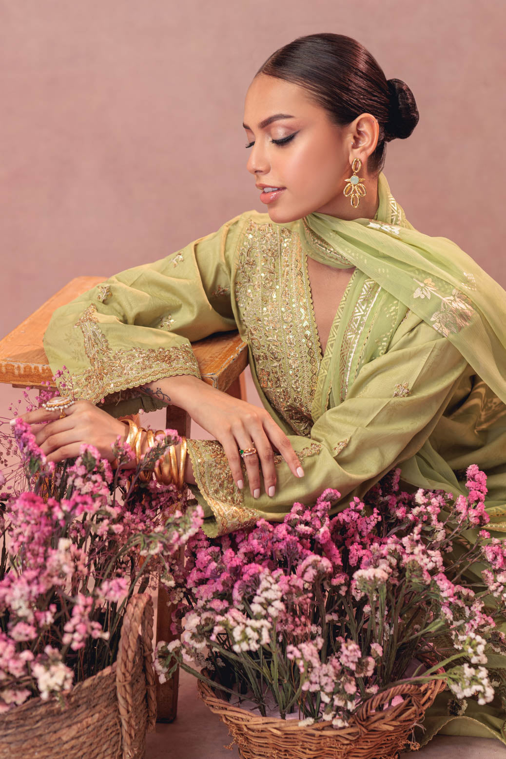 GREEN-JACQUARD-3 PIECE (BS5243P20)