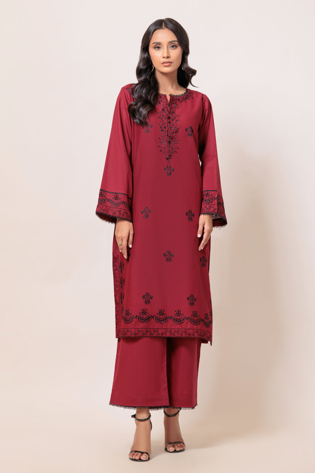 MAROON-CAMBRIC-2 PIECE (BS6242P10)