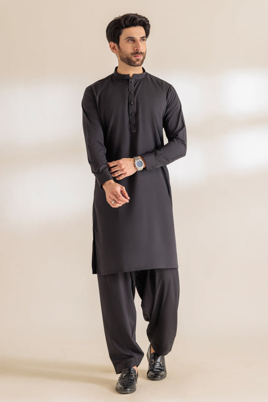 J-BLACK-BLENDED-SHALWAR SUIT - (GSBS24-011)