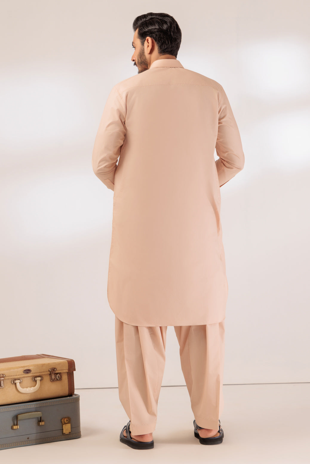 SO-BEIGE-BLENDED-SHALWAR SUIT - (GSSR24-021)