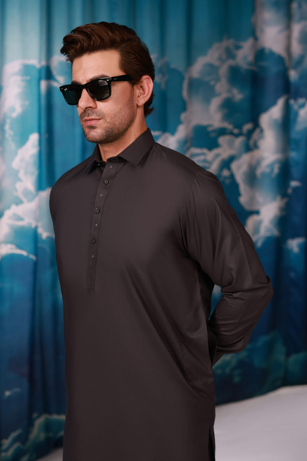 TR-BLACK-BLENDED-SHALWAR SUIT - (GSSW24-001)